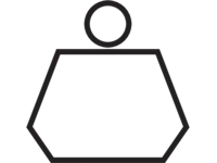 Net weight without packaging pictogram