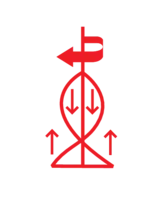 From top to bottom pictogram