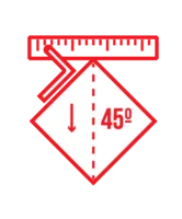 Tagli a 45º pictogram
