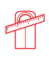 Angular measuring pictogram