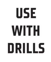 USE WITH DRILLS icon — 