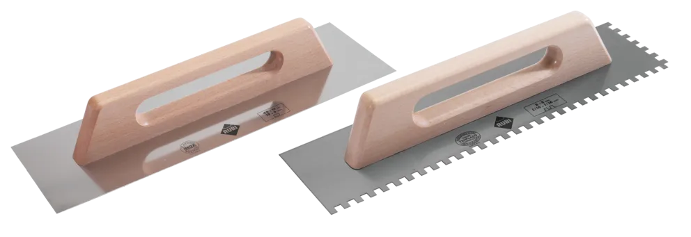 Rubi Open Bicolour Plastic Handle 28cm Notched Trowel (8X8mm) - 25905