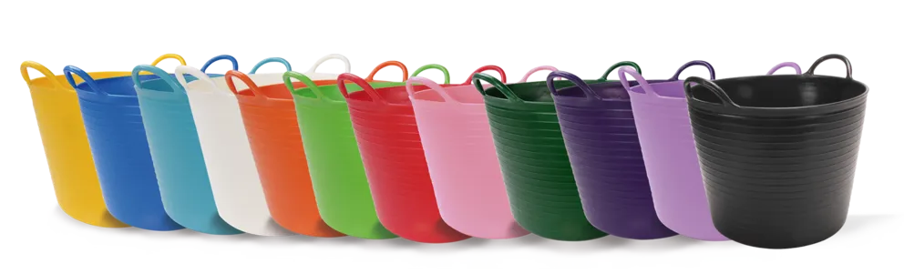 Seau Plastique Noir RUBI 25 Litres - Flexible Et Résistant - Pour Jardin, Chantier, Nettoyage